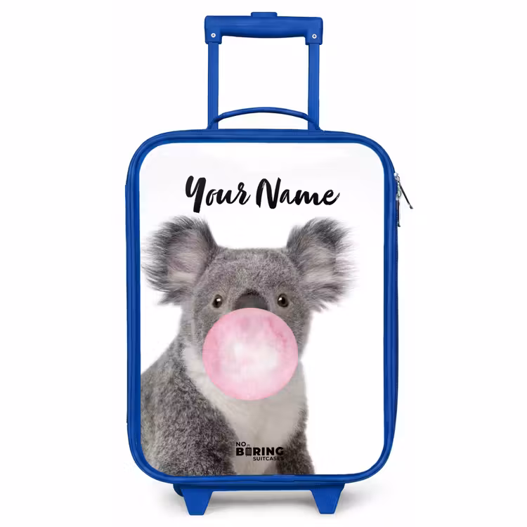 Children's suitcase with name - Blue - Chewing gum koala — 1