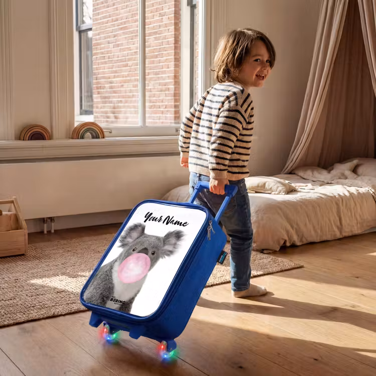 Children's suitcase with name - Blue - Chewing gum koala — 2