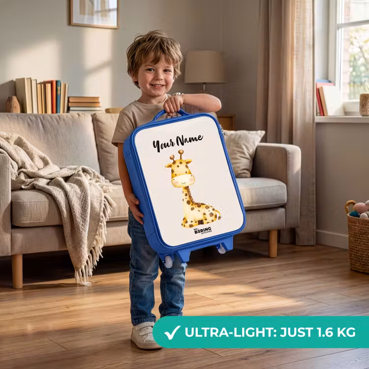 Children's suitcase with name - Blue - Gigi Giraffe — 3