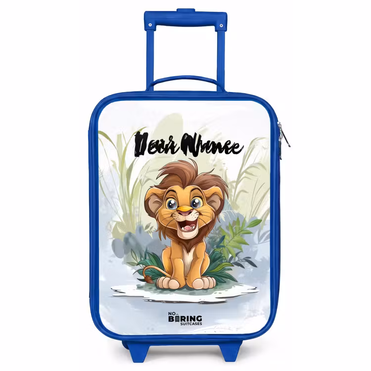 Children's suitcase with name - Blue - Guusje giraffe — 1