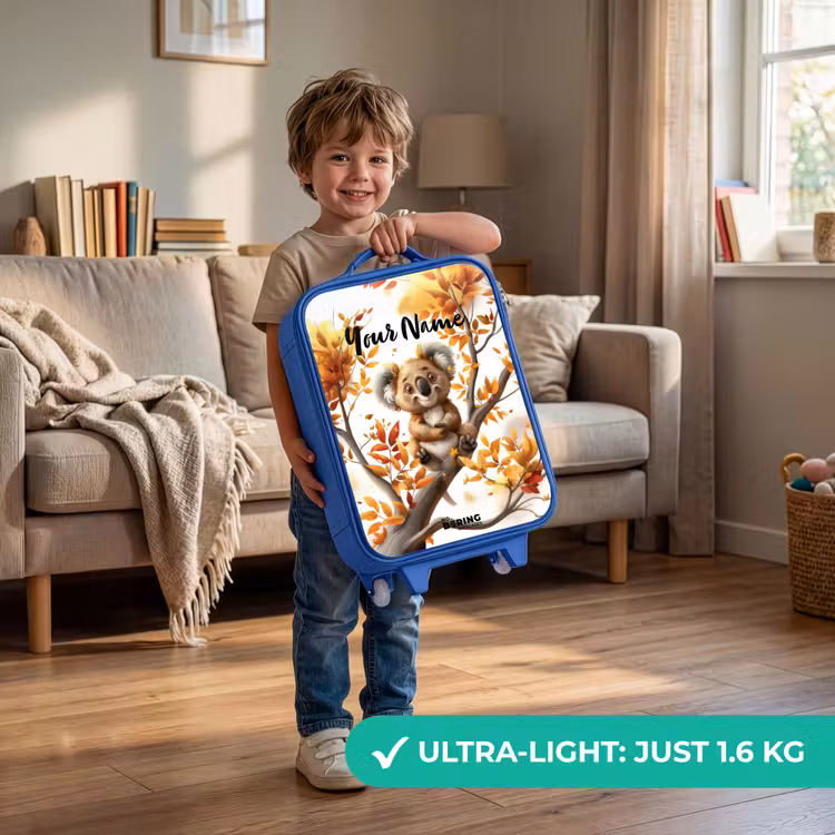 Children's suitcase with name - Blue - Kenny koala — 3