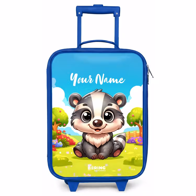 Children's suitcase with name - Blue - Willy Rocker — 1
