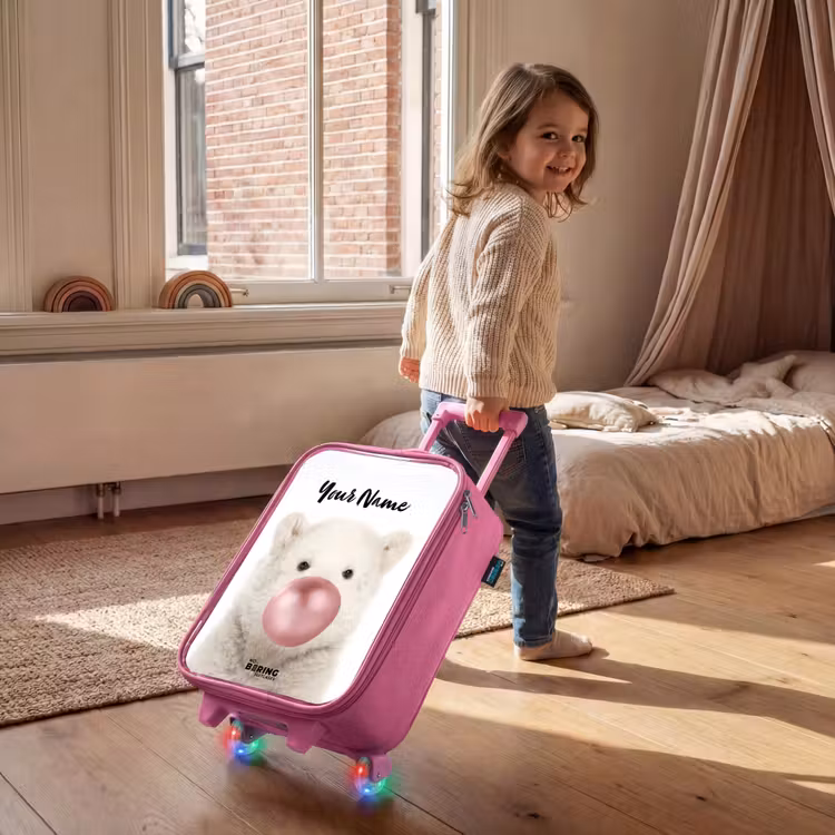 Children's suitcase with name - Pink - Bubblegum bear — 2