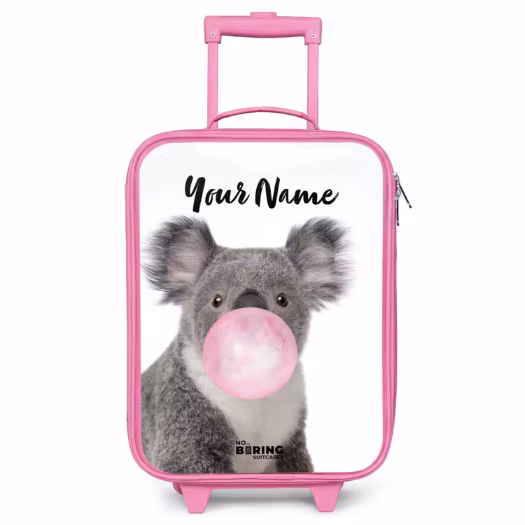 Children's suitcase with name - Pink - Chewing gum koala — 1