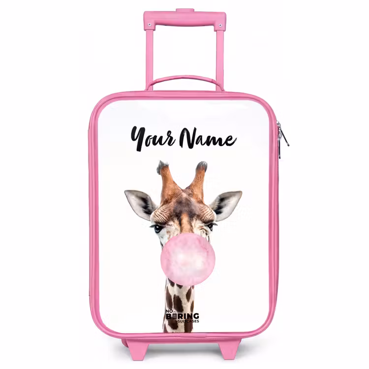 Children's suitcase with name - Pink - Chewing Kobus — 1