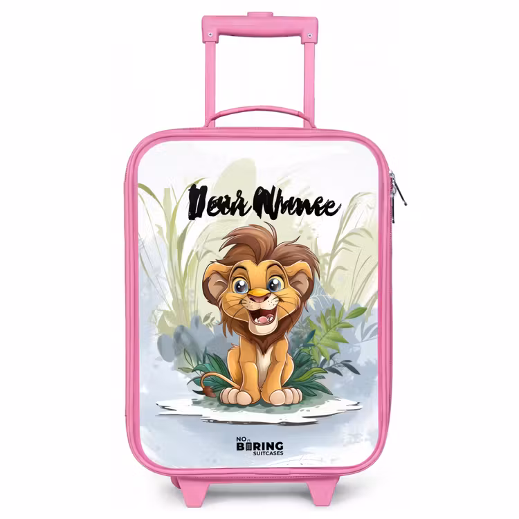 Children's suitcase with name - Pink - Guusje giraffe — 1