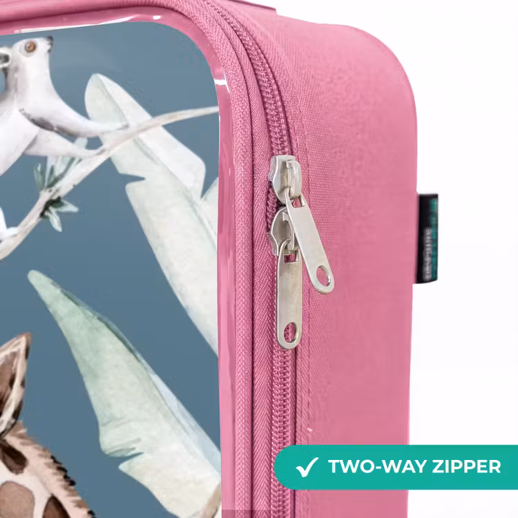 Children's suitcase with name - Pink - Jungle Animal Festival — 4