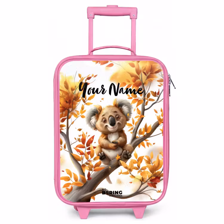 Children's suitcase with name - Pink - Kenny koala — 1