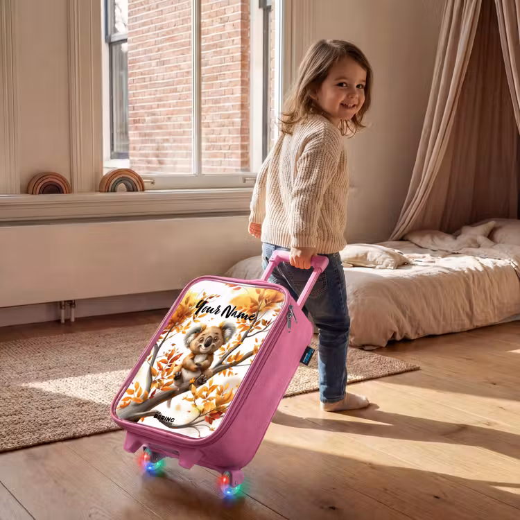 Children's suitcase with name - Pink - Kenny koala — 2
