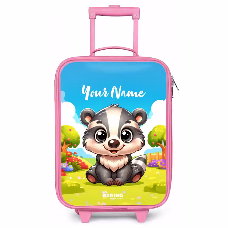 Children's suitcase with name - Pink - Willy Rocker — 1