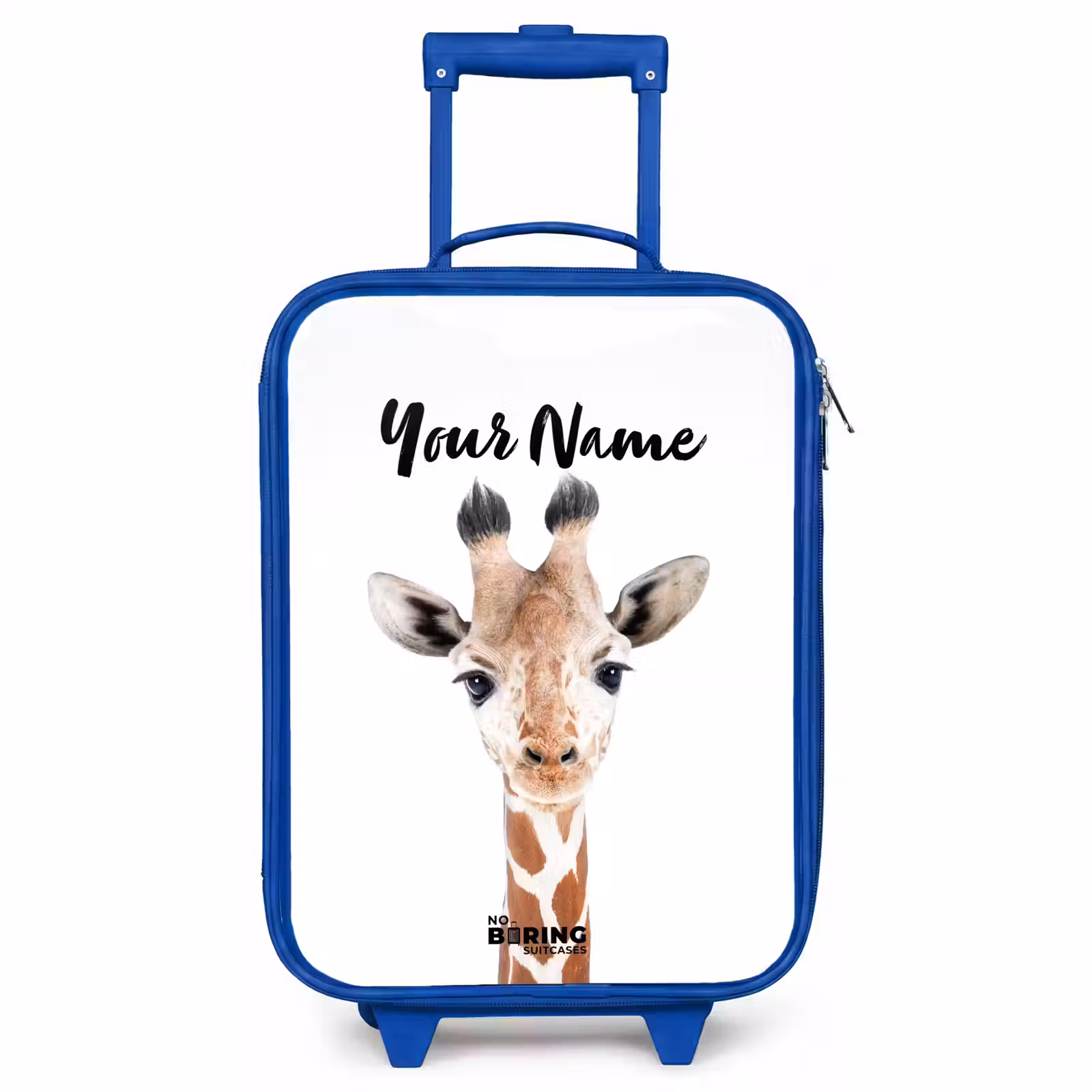 Children's suitcase with name - Blue - Gerrie Giraffe — 1