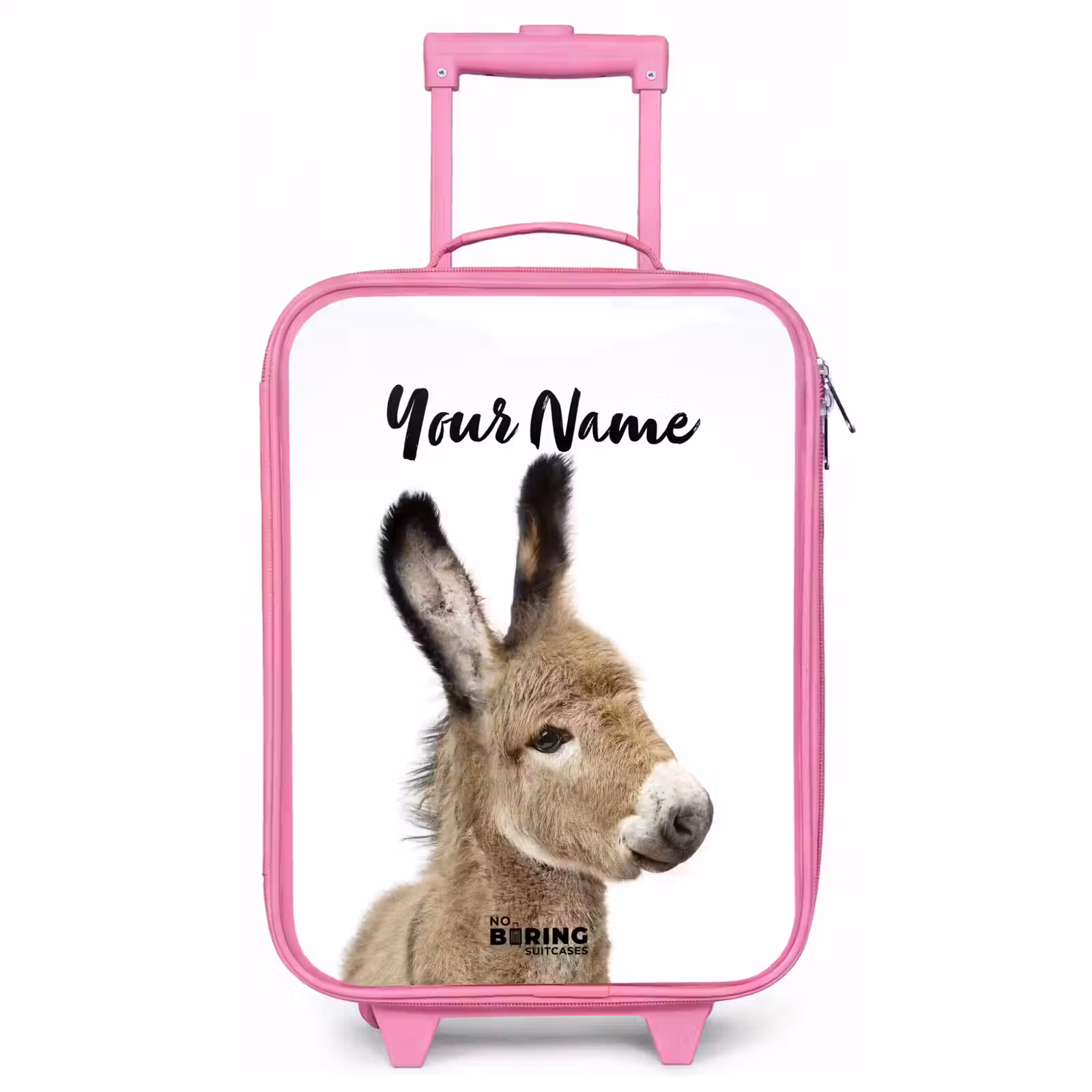Children's suitcase with name - Pink - Eddy Donkey — 1
