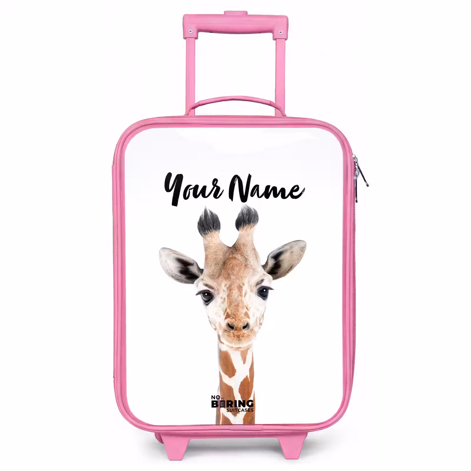 Children's suitcase with name - Pink - Gerrie Giraffe — 1