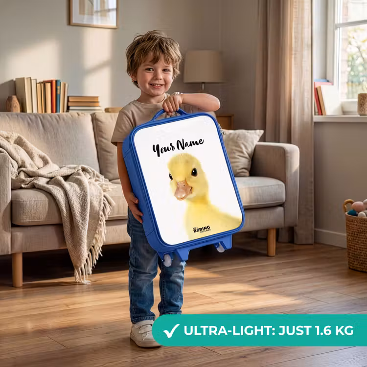 Children's suitcase with name - Blue - Barry the Rubber Duck — 3