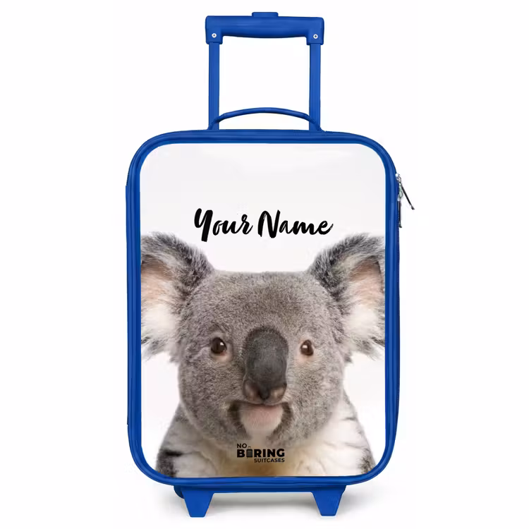 Children's suitcase with name - Blue - Cute Koala Bear — 1