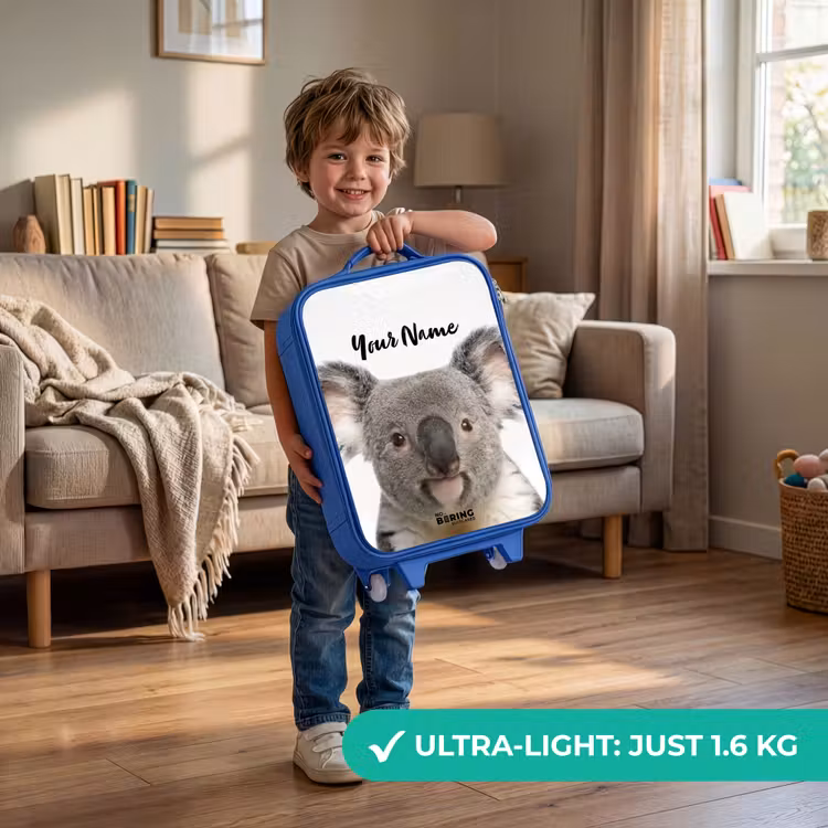 Children's suitcase with name - Blue - Cute Koala Bear — 3