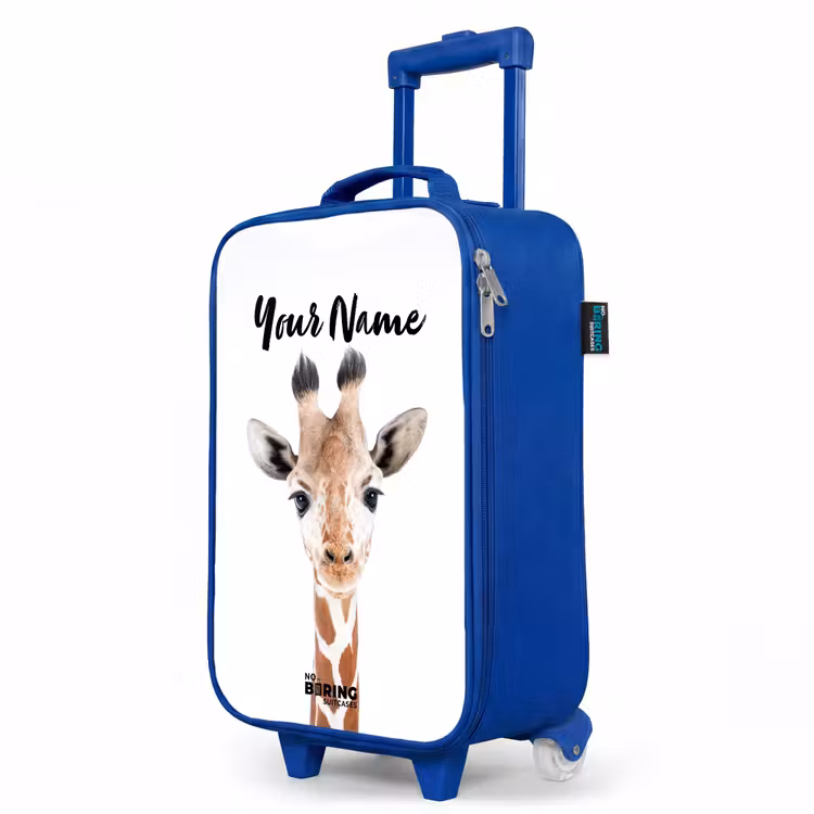 Children's suitcase with name - Blue - Gerrie Giraffe — 5