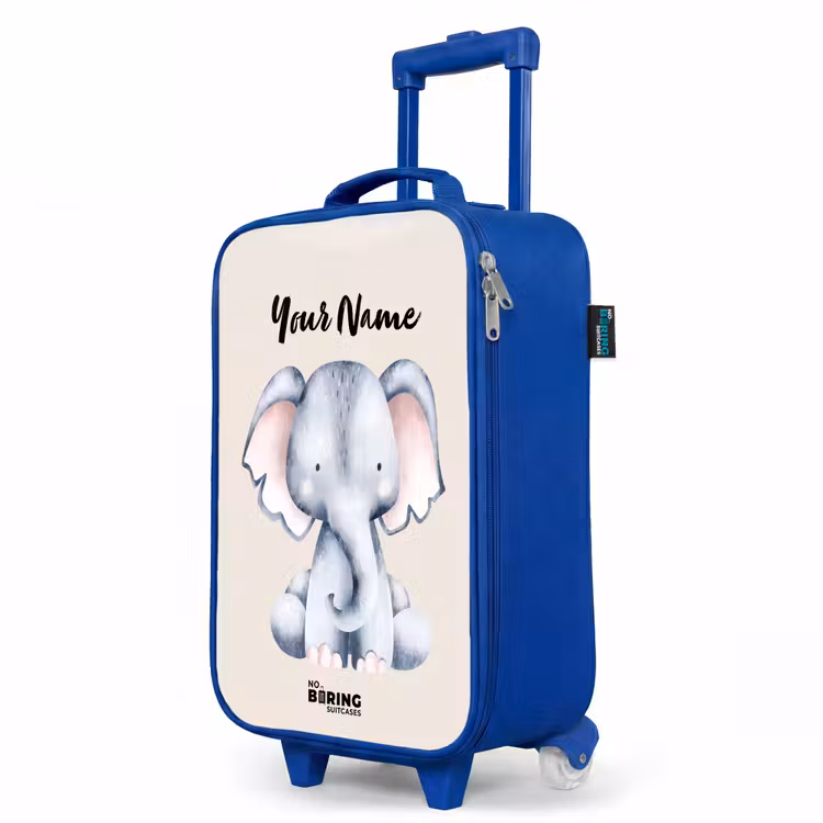 Children's suitcase with name - Blue - Oane Elephant — 5