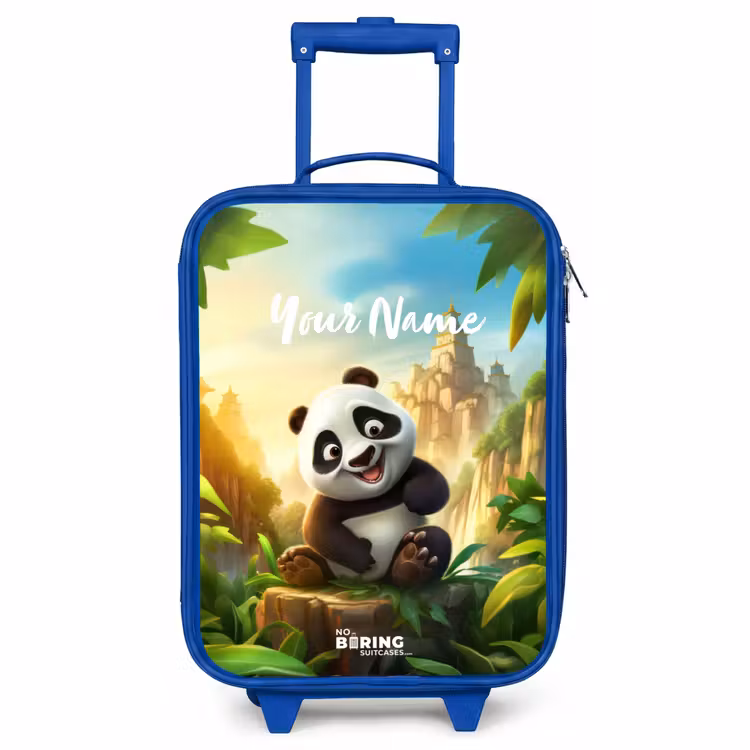 Children's suitcase with name - Blue - Peter Panda — 1