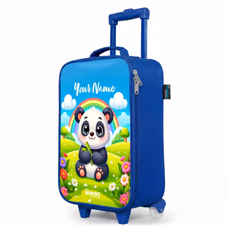 Children's suitcase with name - Blue - Pukkie Panda — 5