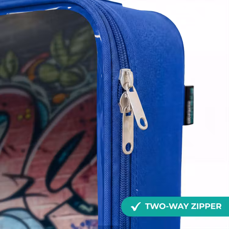 Children's suitcase with name - Blue - Skater turtle — 6