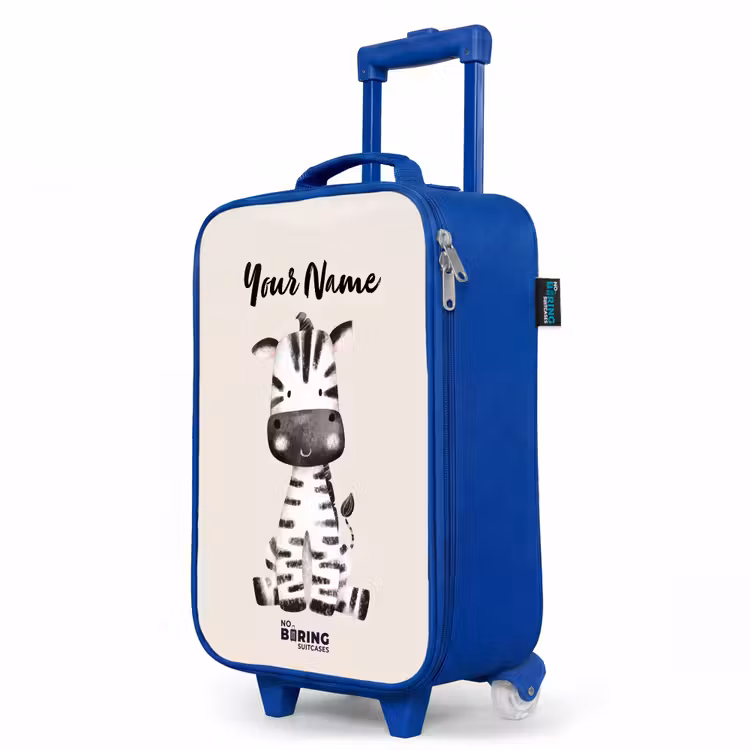 Children's suitcase with name - Blue - Zoë Zebra — 5