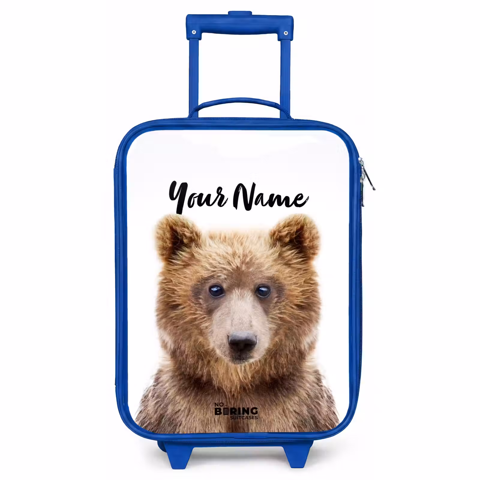 Children's suitcase with name - Blue - Bennie Bear — 1