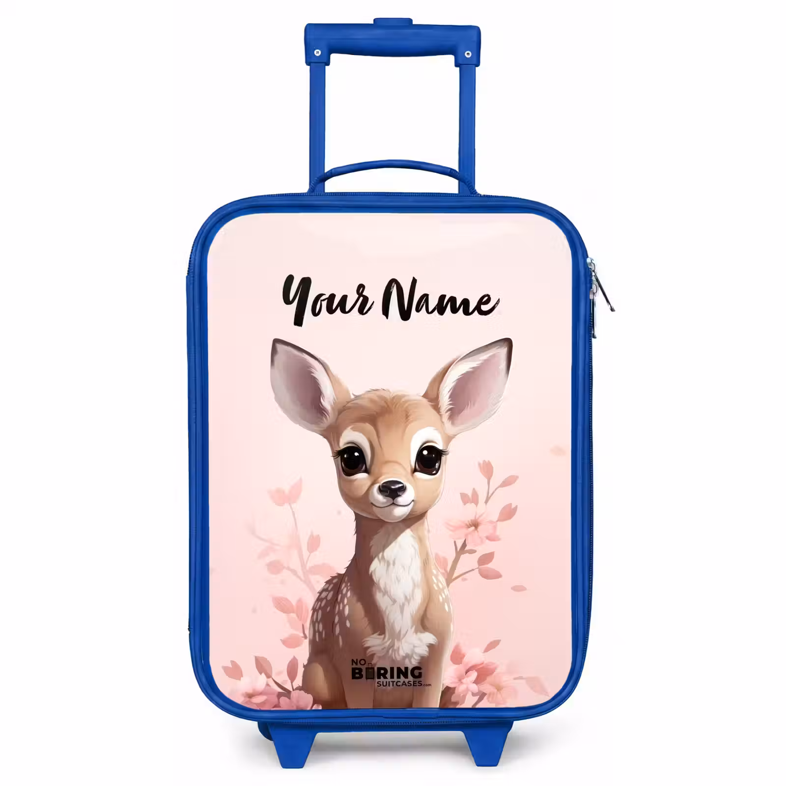 Children's suitcase with name - Blue - Hedwig deer — 1