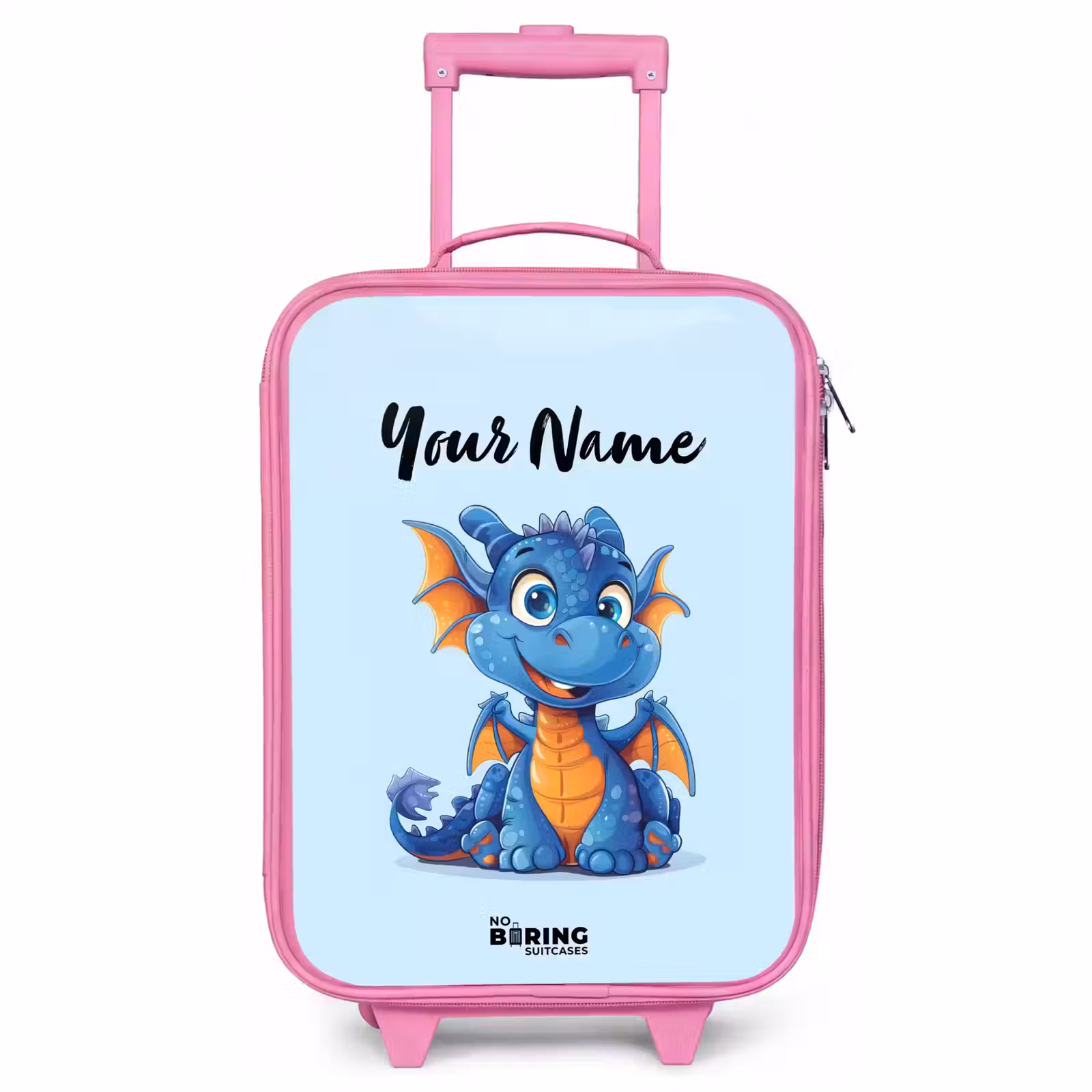 Children's suitcase with name - Pink - Dinky dragon — 1