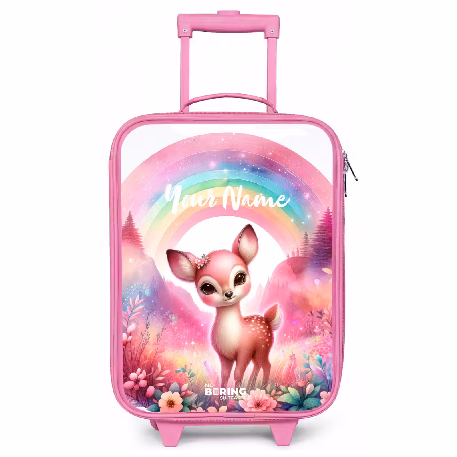 Children's suitcase with name - Pink - Pink roebuck — 1