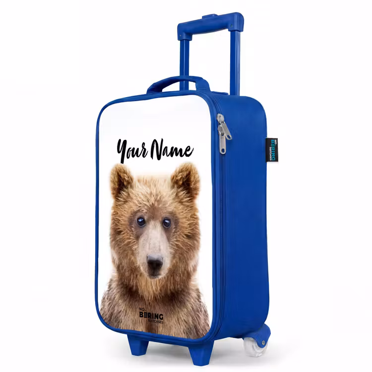 Children's suitcase with name - Blue - Bennie Bear — 5