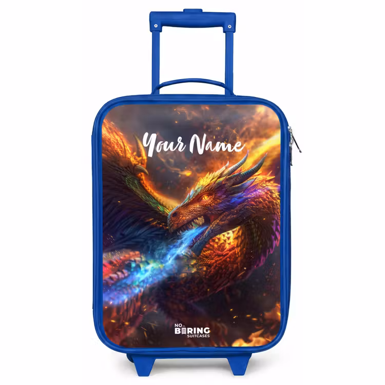 Children's suitcase with name - Blue - Chroma warrior — 1