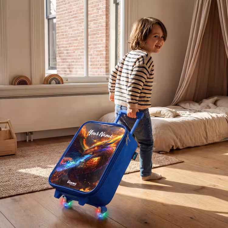 Children's suitcase with name - Blue - Chroma warrior — 2