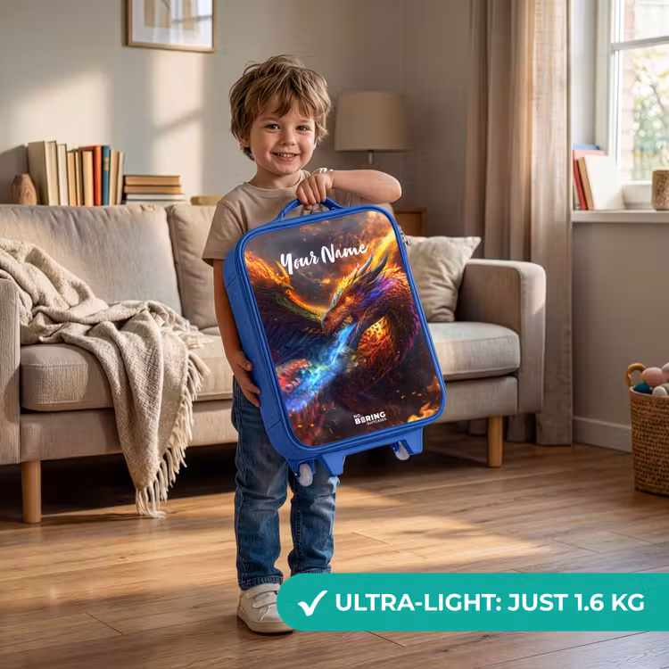 Children's suitcase with name - Blue - Chroma warrior — 3