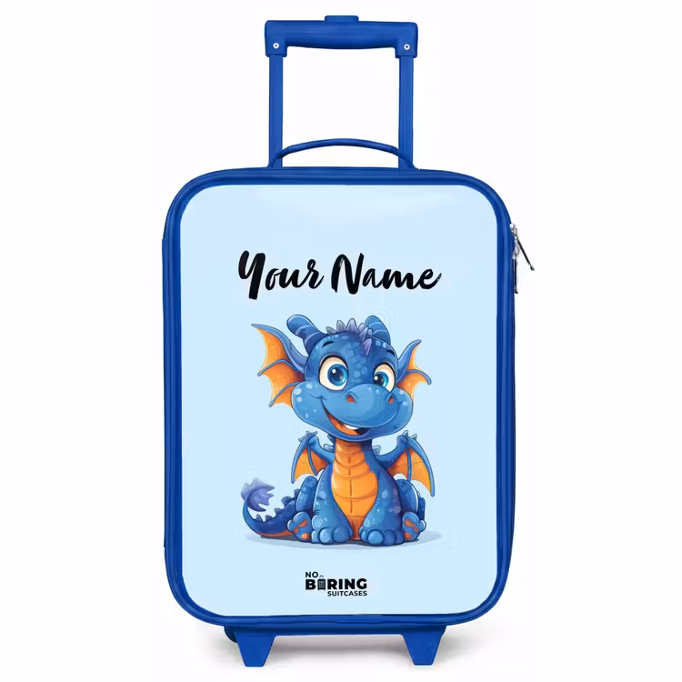 Children's suitcase with name - Blue - Dinky dragon — 1