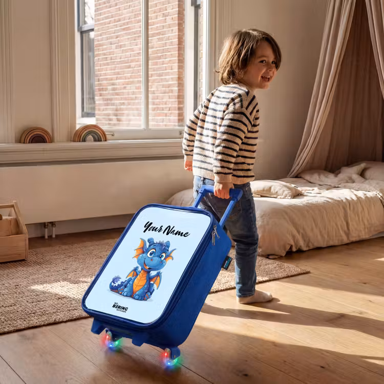 Children's suitcase with name - Blue - Dinky dragon — 2