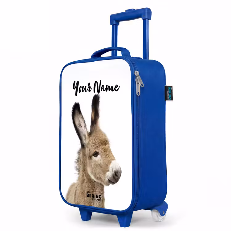 Children's suitcase with name - Blue - Eddy Donkey — 5