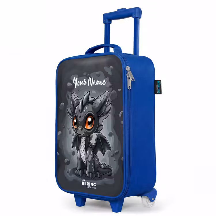 Children's suitcase with name - Blue - Gino gray tail — 5