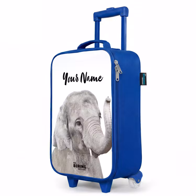 Children's suitcase with name - Blue - Oscar Elephant — 5
