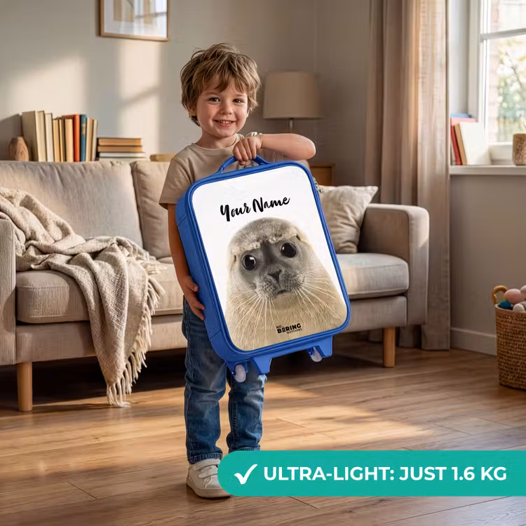 Children's suitcase with name - Blue - Zyon Seal — 3