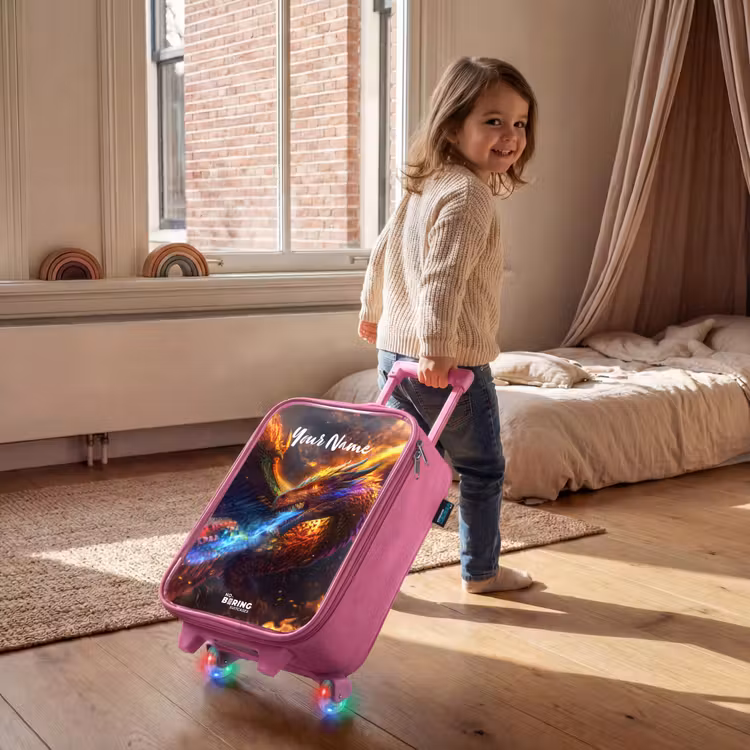 Children's suitcase with name - Pink - Chroma warrior — 2