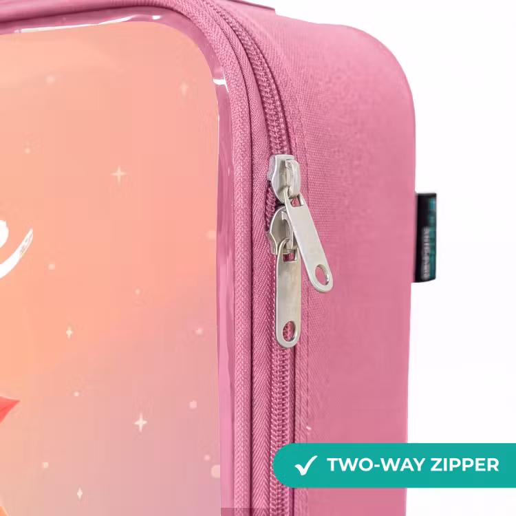 Children's suitcase with name - Pink - Cute baby dragon — 4