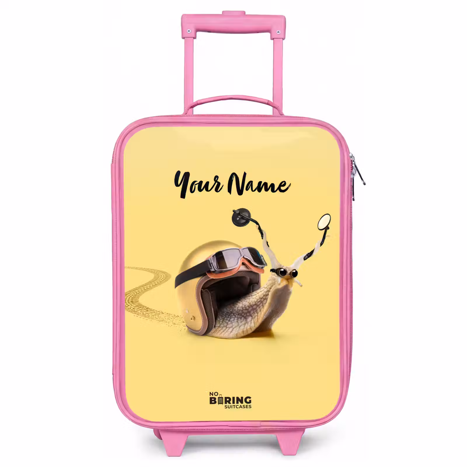 Children's suitcase with name - Pink - Escar-Go - Yellow — 1