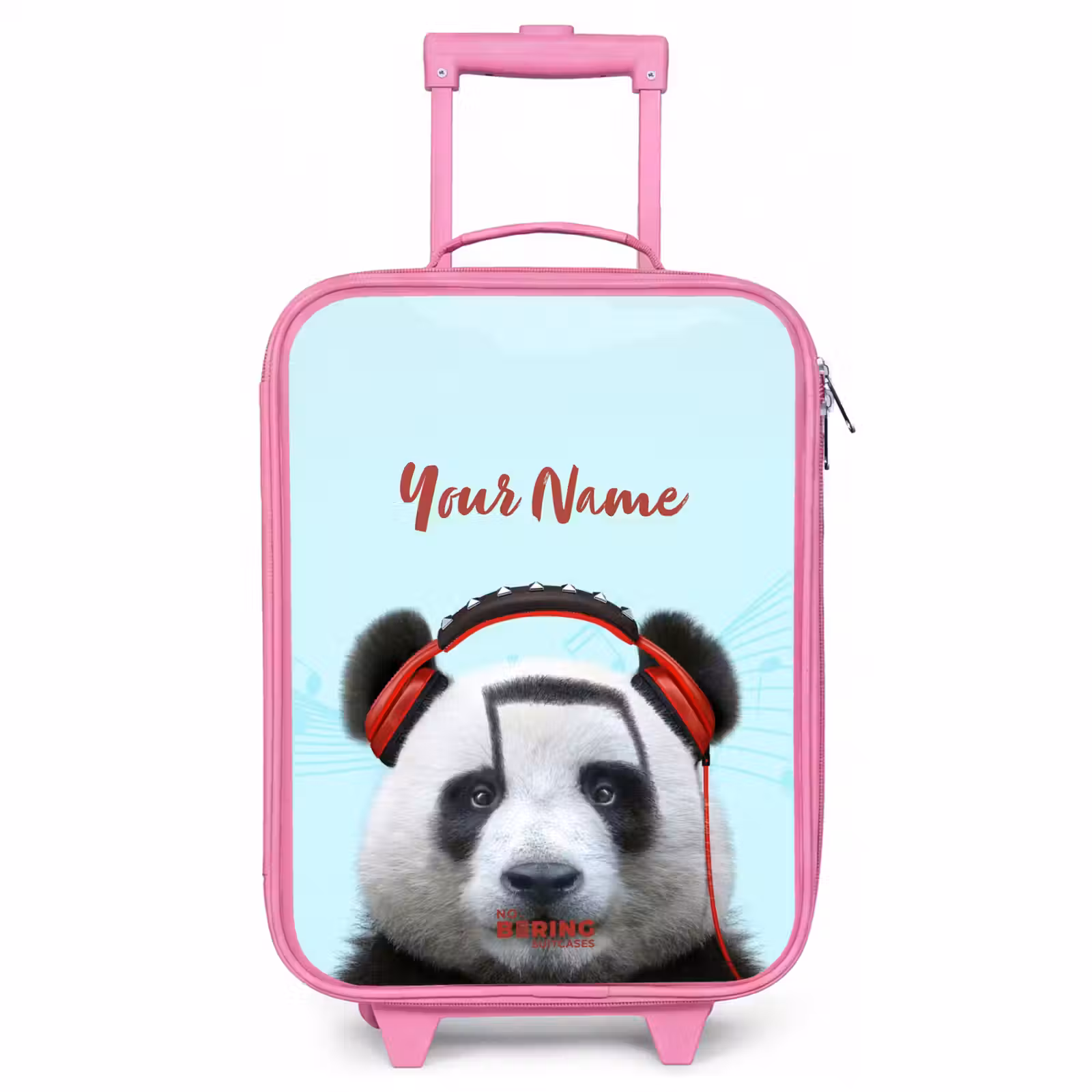 Children's suitcase with name - Pink - Kees the Panda — 1