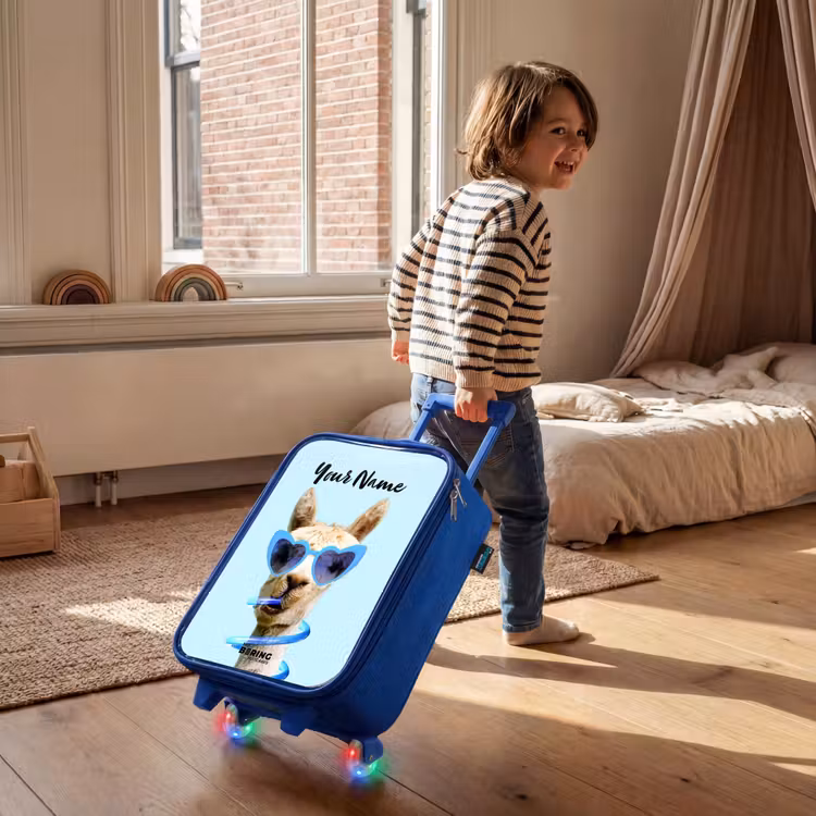Children's suitcase with name - Blue - Allard Alpaca — 2