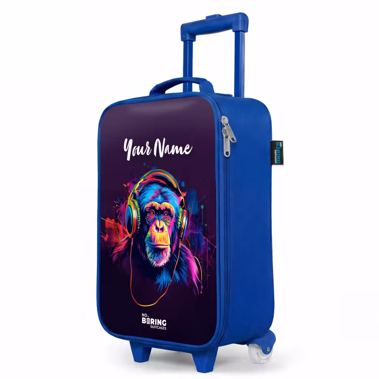 Children's suitcase with name - Blue - Baboon Beats — 5