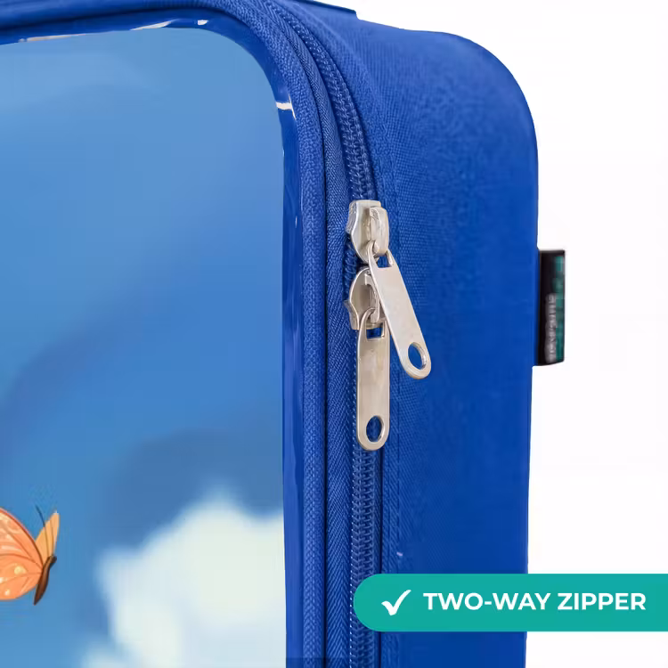 Children's suitcase with name - Blue - Bailey flower deer — 6
