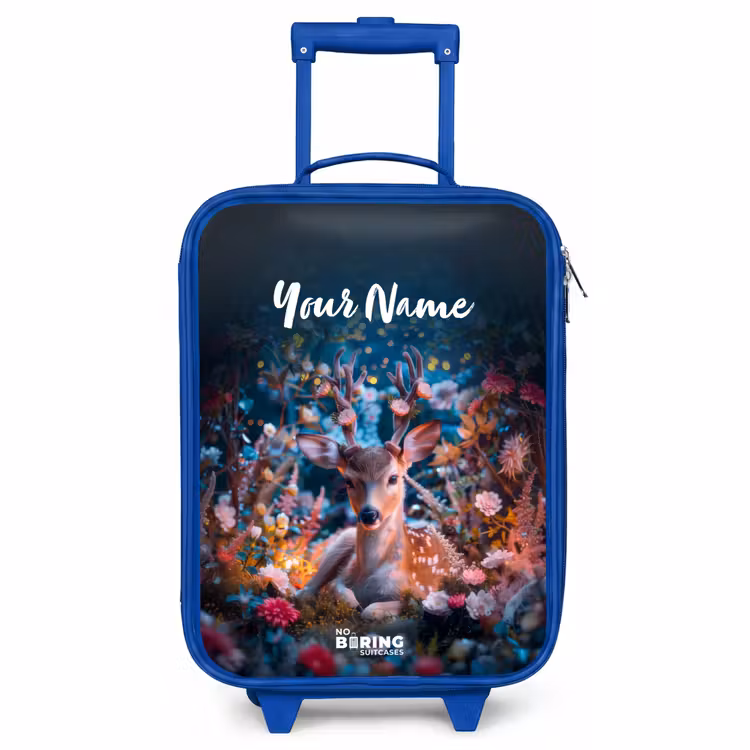 Children's suitcase with name - Blue - Eduard red deer — 1