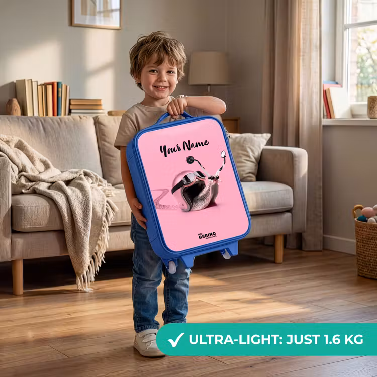 Children's suitcase with name - Blue - Escar-Go - Pink — 3