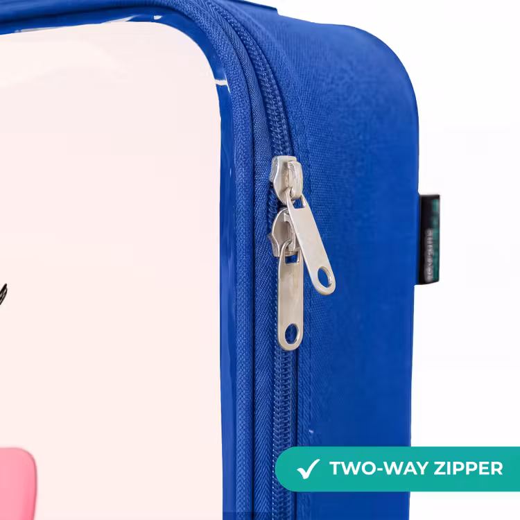 Children's suitcase with name - Blue - Sierk Ostrich Pink — 6
